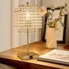 DORESshop 1-Light Bedside Crystal Table Lamp Gold, Touch Control, 3-Way Dimmable Lamp with Crystal Shade for Bedroom,Living Room - 2 of 4