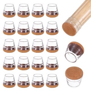 Unique Bargains Silicone Cups Round Felt Furniture Pads for Hardwood Floors 24 Pcs - 1 of 4