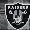NFL Las Vegas Raiders Plaid Steel Royal Plush Faux Shearling Blanket - 2 of 3