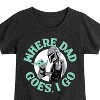 Girls' - The Mandalorian - Where Dad Goes I Go Fitted Short Sleeve Graphic T-Shirt - 2 of 4