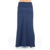 24seven Comfort Apparel Womens Comfortable Foldover Maxi Skirt - 3 of 4
