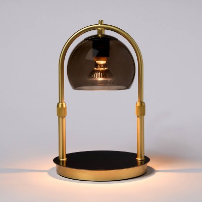 Candle Lamp Warmer Arched Gold and Black