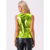 INSPIRE CHIC Women's U-Neck Stretchy Slim Fit Shiny Sparkly Metallic Tank Top - 4 of 4