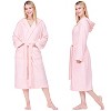 PAVILIA Women Robe with Hood, Fleece Plush Soft Long Hooded Robe, Fluffy Fuzzy Cozy Warm Bathrobe Shower Spa House - 3 of 4
