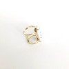 Sanctuary Project by sanctuaire Semi Precious White Howlite Oval Statement Cocktail Ring Gold - 2 of 4
