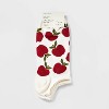 Women's Apple 3pk Low Cut Socks - A New Day™ Ivory/Red 4-10 - 2 of 3