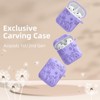 BONGEEK for AirPod Case 2nd 1st Generation Case Cover, Flower Engraved Full Protective Case Soft Silicone Pattern LED Visible,Bluish Violet - 2 of 4