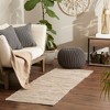 Design Imports Taupe Slim Stripe Cotton Chindi Rug 2Ft 3Inx6Ft - 3 of 4