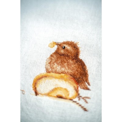 LanArte Counted Cross Stitch Kit 5.6"X5.6"-Young Blackbird (27 Count)