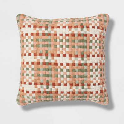 Square Woven Decorative Throw Pillow - Threshold™