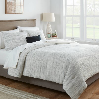 Threshold 5pc King Space-Dyed Waffle Comforter Bedding Set Gray - Threshold™: Includes Decorative Pillows & Shams — фото 2