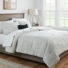 Space-Dyed Waffle Comforter Bedding Set Gray - Threshold™ - image 2 of 4