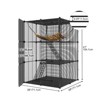 3 Tier 28in x 41in Cat Cage Rabbit Hutch Ferret Playpen with FREE Hammock - 4 of 4