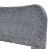 Roundhill Furniture Lunara Gray Upholstered Platform Bed with Bun Feet  Queen - 3 of 4