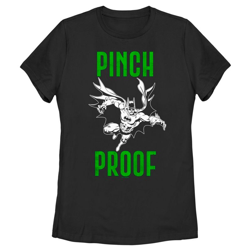 Women's Batman St. Patrick's Day Pinch Proof T-Shirt, 1 of 5