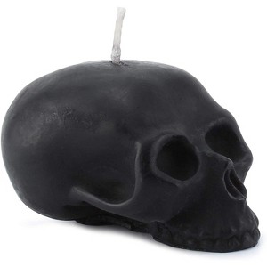 Darware Large Skull Shaped Black Candle; Decorative Themed Candle for Halloween, Horror and Novelty Decor - 1 of 4