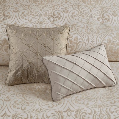 California King White Jacquard Microfiber Bed in a Bag Set