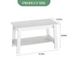 Coffee Table for Living Room, Farmhouse Coffee Table with 2 Storage Shelves, Wood Living Room Table - 3 of 4