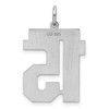 Black Bow Jewelry Sterling Silver, Jersey Collection, Large Number 15 Pendant - 3 of 4