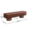 Lycvki PU No-Assembly Entryway Bench Ottoman with Wood Leg 300 LBS Weight Capacity - 3 of 4