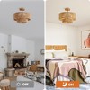 Parrot Uncle 15.4" Farmhouse Gold Semi-Flush Mount Ceiling Lights - 4 of 4
