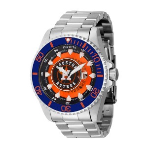 Invicta 43464 Men's MLB Houston Astros Silver Steel Bracelet Watch - 1 of 2