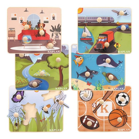 Kaplan Early Learning Jumbo Knob Puzzles - Set Of 7 : Target