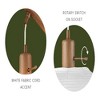 Globe Electric 70" Wood-Tone Finish Floor Lamp with White Paper Shade - 2 of 4