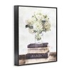 Stupell Industries White Florals on Bookstack Framed Giclee Art - 2 of 4