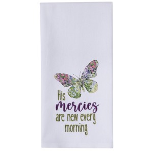 Split P His Mercies Butterfly Decorative Dishtowel Set of 2 - 1 of 4