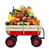 Steel Garden Cart Utility Wagon 176 LBS Large Loading Capacity Metal Garden Wagon All Terrain Pulling Cart With Wood Railing - 2 of 4
