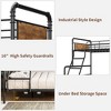 Heavy-Duty Bunk Beds with Ladders, Guardrails, and Under-Bed Storage; Made of Metal, Suitable for Children and Teenagers, Quiet, and Space-Saving - 4 of 4