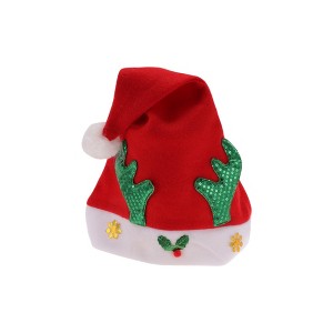 Unique Bargains Christmas Hat Adult Antler Christmas Hat Polyester 11.02"x14.96" 1 Pcs - 1 of 4