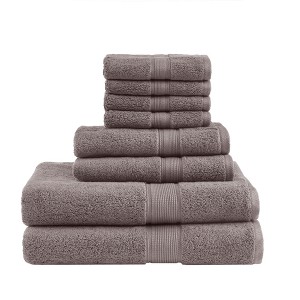 Gracie Mills Eulalia 800 GSM Cotton 8-Piece Antimicrobial Towel Set - 1 of 4