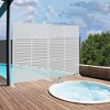 PexFix Outdoor Metal Privacy Screen Garden Fence in Louver Pattern - 4 of 4