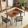 HOMCOM Mid-Century Modern Dining Table for 4, 47.2" Rectangle Kitchen Table with Wood Veneer Top and Rubber Wood Frame for Dining Room - 2 of 4