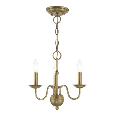 Livex Lighting Windsor 3 - Light Chandelier in  Antique Brass