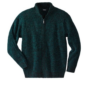 KingSize Men's Big & Tall Shaker Knit Zip-Front Cardigan - 1 of 4