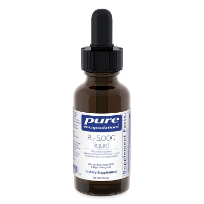 Pure Encapsulations B12 5,000 Liquid - Vitamin B12 Methylcobalamin Supports Energy, Nerve Health, Cognitive Function & Blood Cells* - Drops - 1 Fl Oz
