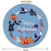 Halloween Embroidery Starter Kit for Beginners, Stamped Cross Stitch Kits with Embroidery Fabric, Hoops, Threads and Needles - 2 of 4