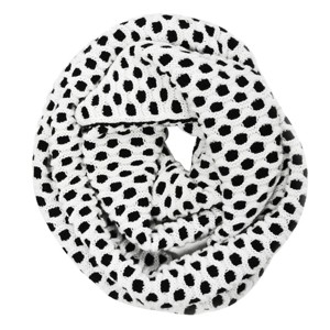 Wrapables Two Tone Warm Winter Knit Infinity Scarf, White & Black - 1 of 4