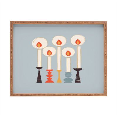 Showmemars Festive Candles Rectangular Tray -Deny Designs
