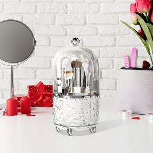 Aghana Digitals Rotating Makeup Organizer with Dustproof Cover - Large Capacity PP Storage Box for - 1 of 4