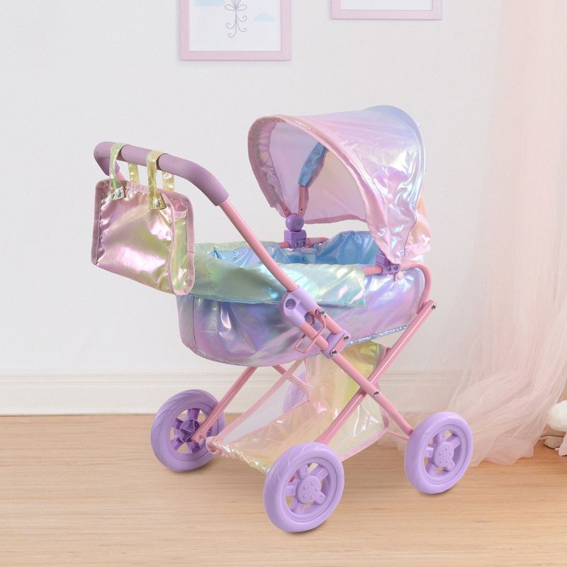 Olivia's Little World Baby Doll Stroller Buggy Pram Iridescent Color OL-00017, 6 of 14