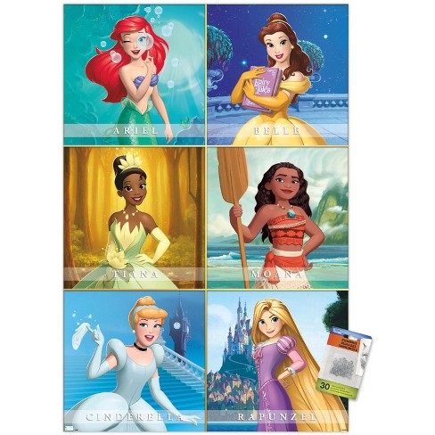 Disney Princesses, Disney Poster, Princess Print, Baby Room Decor