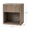 Zeus & Ruta Mid-Century Modern Nightstand with Drawer Storage, Versatile for Bedroom, Living Room, Home Office - 4 of 4