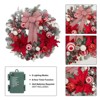 24 Inch Lighted Christmas Wreath with Golden Christmas Balls Ornaments, Pre-lit Xmas Wreath Battery Operated for Front Door Gate - 3 of 4