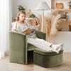 Barrel Chair with Storage Ottoman Set - 3 of 4