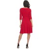 REKUCCI Women's Flippy Fit and Flare Dress with 3/4 Sleeves – Stylish Knee-Length Everyday Dress - 3 of 4