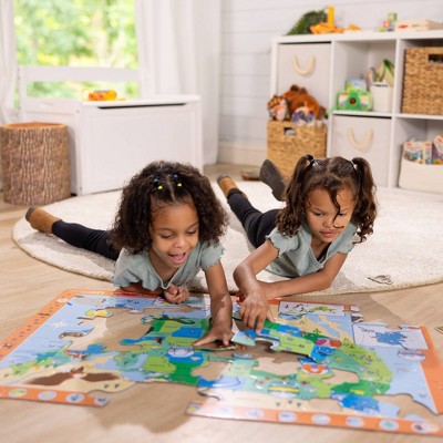 Melissa &#38; Doug National Parks U.S.A. Map Floor Puzzle 45pc Jumbo and Animal Shapes, Search-and-Find Activities, Park and Animal ID Guide_6